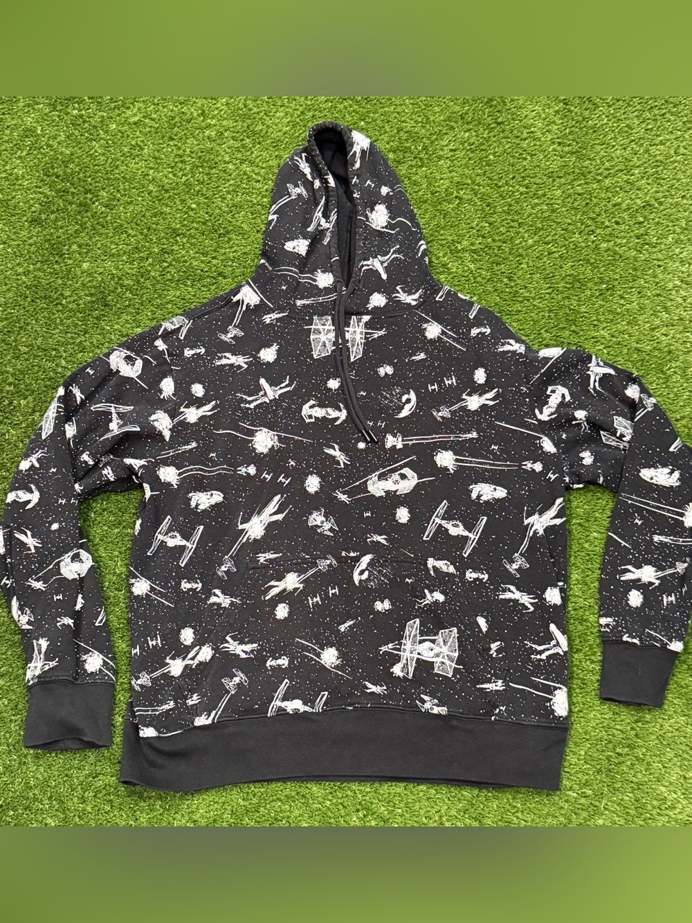 Star Wars Black & White Starfighter Hoodie for Kids